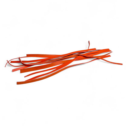 10 Orange Leather Strips – Wickett & Craig – 2 to 3 oz – 5/16" x 11"